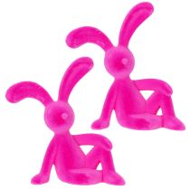 Itens Coelho decorativo sentado, ideal para enfeitar a sala de estar ou o escritório na primavera. 22 cm, conjunto com 2 peças.