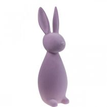 Deco Bunny Coelhinho da Páscoa Deco Flocado Lilás Roxo A 47cm