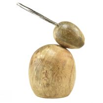 Itens Coelhinhos decoração madeira metal prata Páscoa 12,5x14x16,5cm