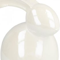 Coelhinho da Páscoa, decoração de primavera, coelhinho decorativo branco, madrepérola H12.5cm 2pcs