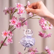 Itens Pingentes de coelhinha bailarina, um destaque para galhos de Páscoa ou árvores de Natal, 12 cm, 2 peças