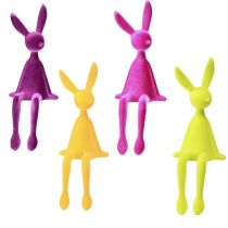 Itens Rabbit Edge Sitters Coelhinhos da Páscoa Coloridos Flocados – 2ª Escolha – 28cm 4 unidades