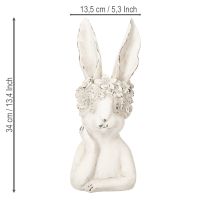 Itens Coelho decorativo com design detalhado, perfeito para a primavera e a Páscoa, 34 cm