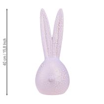 Itens Coelhinho da Páscoa com cabeça de coelho em craquelure ouro rosa 16,5x16x40cm