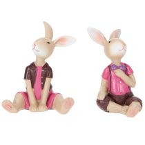 Itens Conjunto de miniaturas de coelhinhos da Páscoa, decoração de mesa fofa para a Páscoa e a primavera, 9 cm, 4 peças.