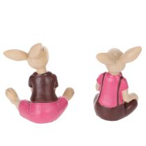 Itens Conjunto de miniaturas de coelhinhos da Páscoa, decoração de mesa fofa para a Páscoa e a primavera, 9 cm, 4 peças.