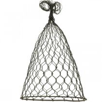 Itens Capuz de arame, sino decorativo, treliça de metal Castanho A25cm Ø16cm