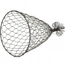 Itens Capuz de arame, sino decorativo, treliça de metal Castanho A25cm Ø16cm