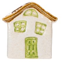 Itens Casa de plantas de cerâmica, estilo rústico para um ambiente acolhedor, 11 cm