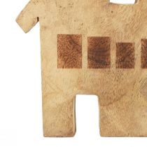 Itens Castiçal decorativo de madeira para casa, decoração em madeira, preto 16,5×3,5cm×22cm