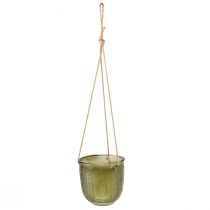 Itens Pote suspenso de vidro decorativo retrô verde marrom 14,5 cm 2 unidades