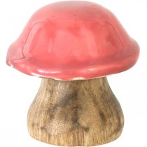 Cogumelos decorativos de outono feitos de madeira Cogumelos de madeira roxos H5-7cm 6 peças