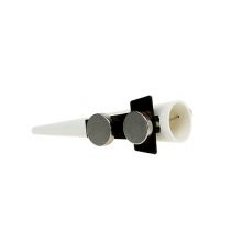 Itens Alfinete de homem com íman Branco, mate