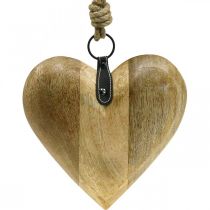 Coração de madeira, coração decorativo para pendurar, decoração de coração H19cm