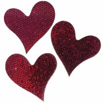 Scatter decoração coração roxo 3-5cm 48p