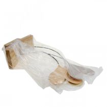 Itens Decoração de mesa corações de casamento, decoração de coração de metal bege/laranja/amarelo H40cm 3 unid.