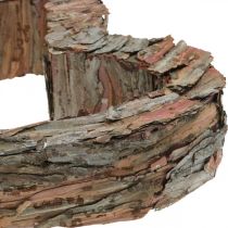 Deco coração madeira madeira casca de pinho 40 × 32cm