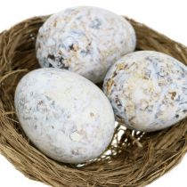 Variedade de ovos ganso, frango e codorna 3,5 cm – 8 cm 12 peças
