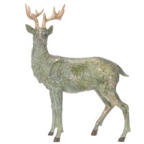 Itens Estatueta de veado decorativa, em pé, detalhada, 43 cm