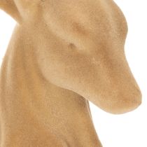 Itens Estatueta decorativa de um veado reclinado com chifres, decoração aveludada, 58 cm