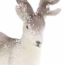 Itens Rena Decorativa Branca com Glitter – Decoração de Natal de Inverno 20cm 3pcs