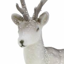 Itens Veados decorativos flocados/nevados 27,5 cm 2 unidades