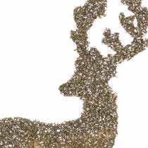 Itens Deco plug deer glitter dourado sortido 8/10cm 18uds