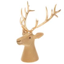 Itens Escultura decorativa de cabeça de veado com grandes chifres, 52 cm