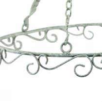 Itens Anel decorativo de metal para decoração suspensa branco shabby chic Ø30cm Alt.30cm