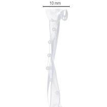 Itens Fita de organza branca para decoração de casamento, 10mm x 5m, com corações e pérolas.