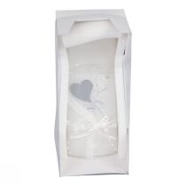 Itens Vela de casamento vela de casamento prateada branca 220/85mm