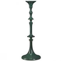 Itens Castiçal alto metal verde cerâmica aspecto Alt.38cm