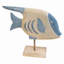 Peixe de madeira deco grande, peixe deco em pé Alt.30cm