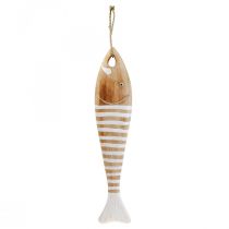 Pingente de peixe marinho decoração de madeira madeira 49cm
