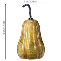 Itens Decoração de madeira para pera de madeira outono vermelho amarelo branco 12×6cm 3 peças