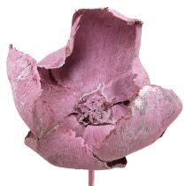 Itens Flor de madeira, copo de palma mix rosa-erika 25 un