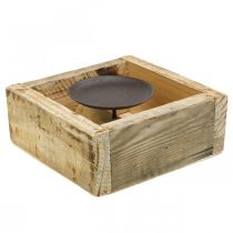 Castiçal decoração de mesa castiçal decoração madeira 15×15cm