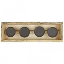 Itens Decoração de mesa Advent castiçal bandeja de velas madeira L48cm