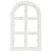 Itens Decoração de madeira shabby chic moldura de janela decorativa madeira branca 29,5×48cm