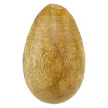 Itens Ovos de madeira madeira de manga em rede de juta decoração de Páscoa natural 7–8 cm 6 unidades