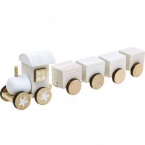 Itens Trem de madeira deco trem de natal branco L20cm H6cm 2pcs