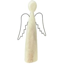 Itens Anjo de madeira natural anjo da guarda figura de madeira moderno H27,5cm