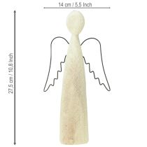 Itens Anjo de madeira natural anjo da guarda figura de madeira moderno H27,5cm