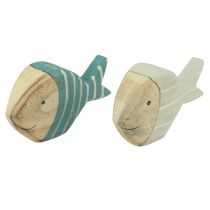 Itens Decoração de mesa de peixe em madeira suporte de peixe madeira 15×8cm 2 un