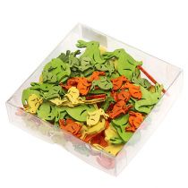 Itens Coelho de madeira 2cm - 4cm colorido sortido 96 peças