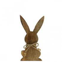 Itens Coelhinho em madeira, madeira de mangueira, decoração de Páscoa cores naturais Alt. 18,5cm