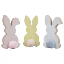Itens Coelhinhos de madeira coelhinhos decorativos decoração de Páscoa madeira pastel 8,5×16cm 6 un