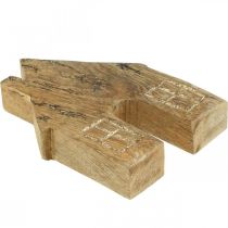 Itens Decoração de casa de madeira para casa de natal decoração de casa de madeira suporte de madeira H15cm