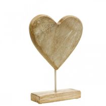 Coração de madeira coração deco madeira metal natureza estilo country 20x6x28cm