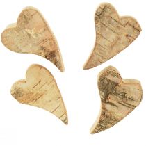 Itens Espalhador de corações de madeira, corações de bétula naturais 6 × 4 cm 16 unidades